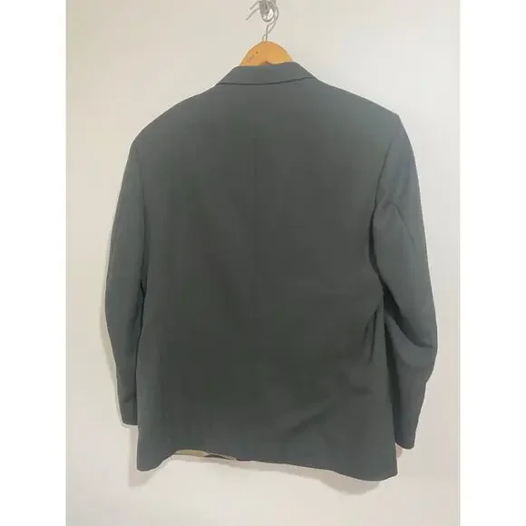 Vtg 90s Givenchy Monsieur Blazer 24x31 Green/ Gold Buttons*
